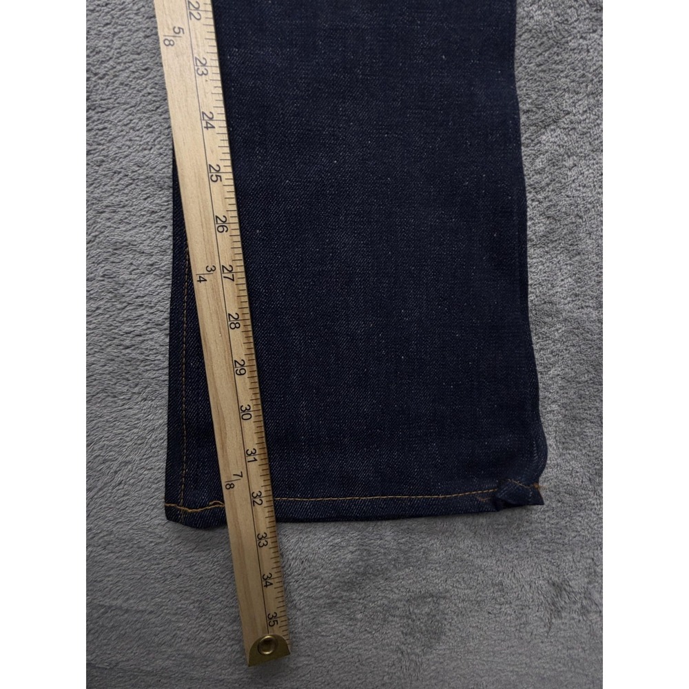 Vintage Levis‎ Bell Bottom Jeans Mens 27x32 Dark Wash Denim Student Made USA 70s - Picture 7 of 16